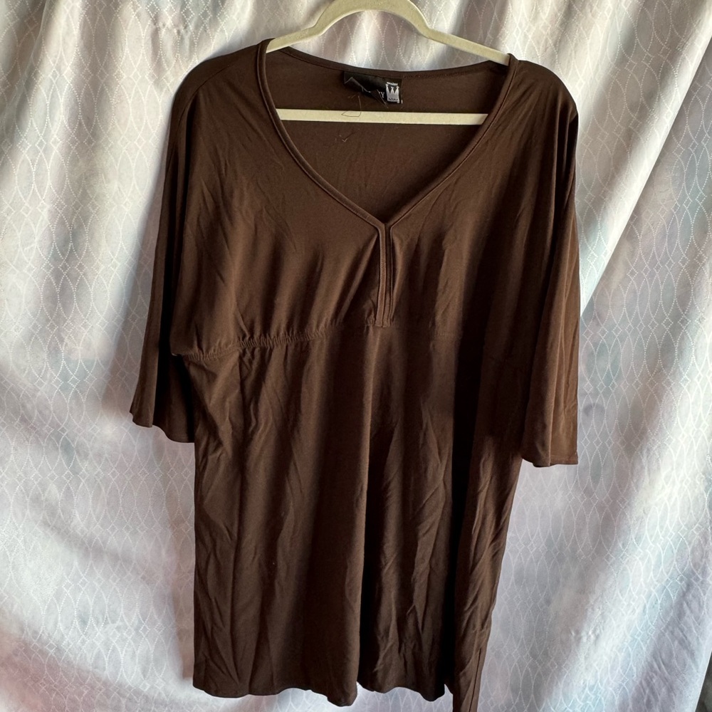 Antthony Chocolate Brown Tunic Top